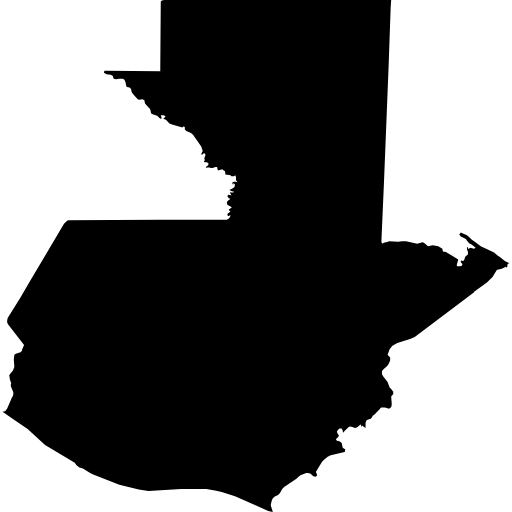 Map silhouette of Guatemala