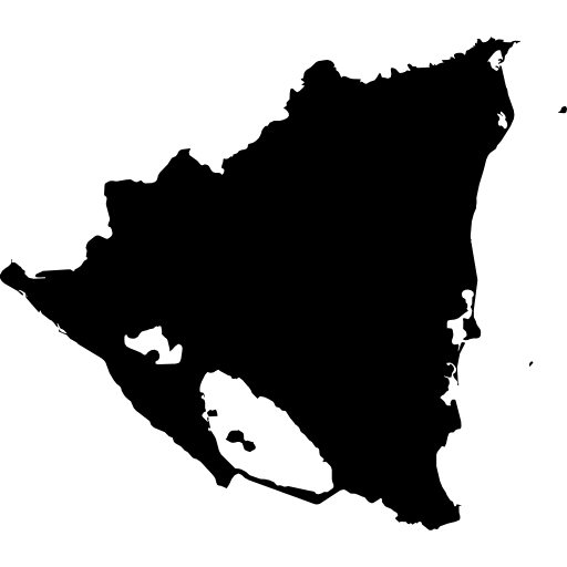 Map silhouette of Nicaragua